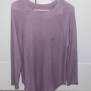 american eagle waffle knit lavender crewneck!!